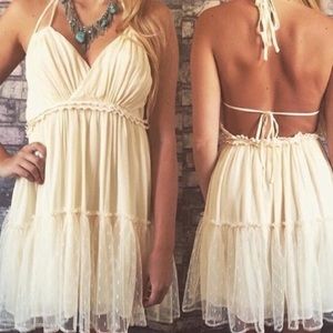 Free people 100 degree tunic dress ivory NWT